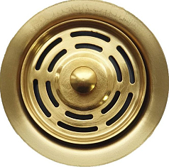 Металлическая горловина в сборе с ситечком для вставки Bone Crusher LB9143+LB9138 матовое золото