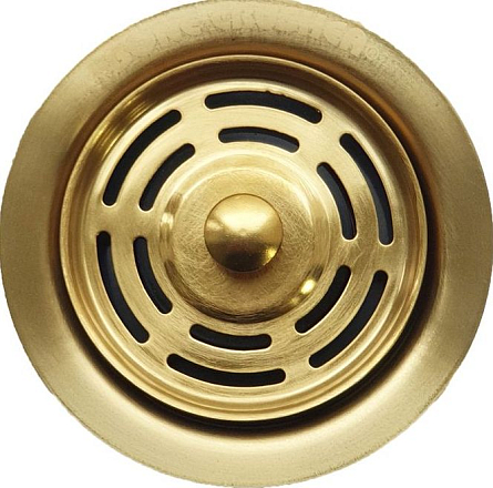 Металлическая горловина в сборе с ситечком для вставки Bone Crusher LB9143+LB9138 матовое золото preview 2